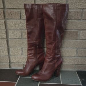 Nine West Dark Brown Over the Knee Boots